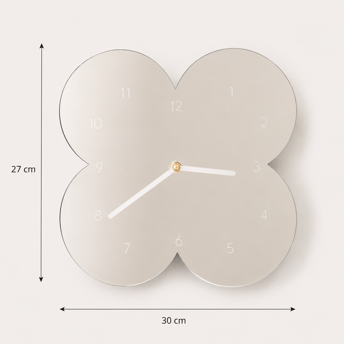 Horloge murale décorative miroir