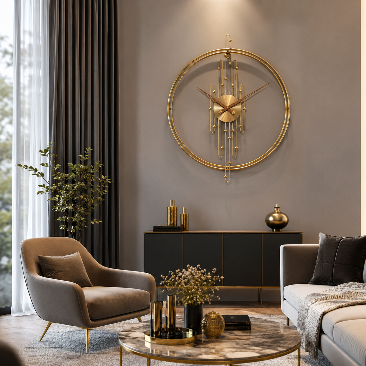 Horloge murale design 80 cm