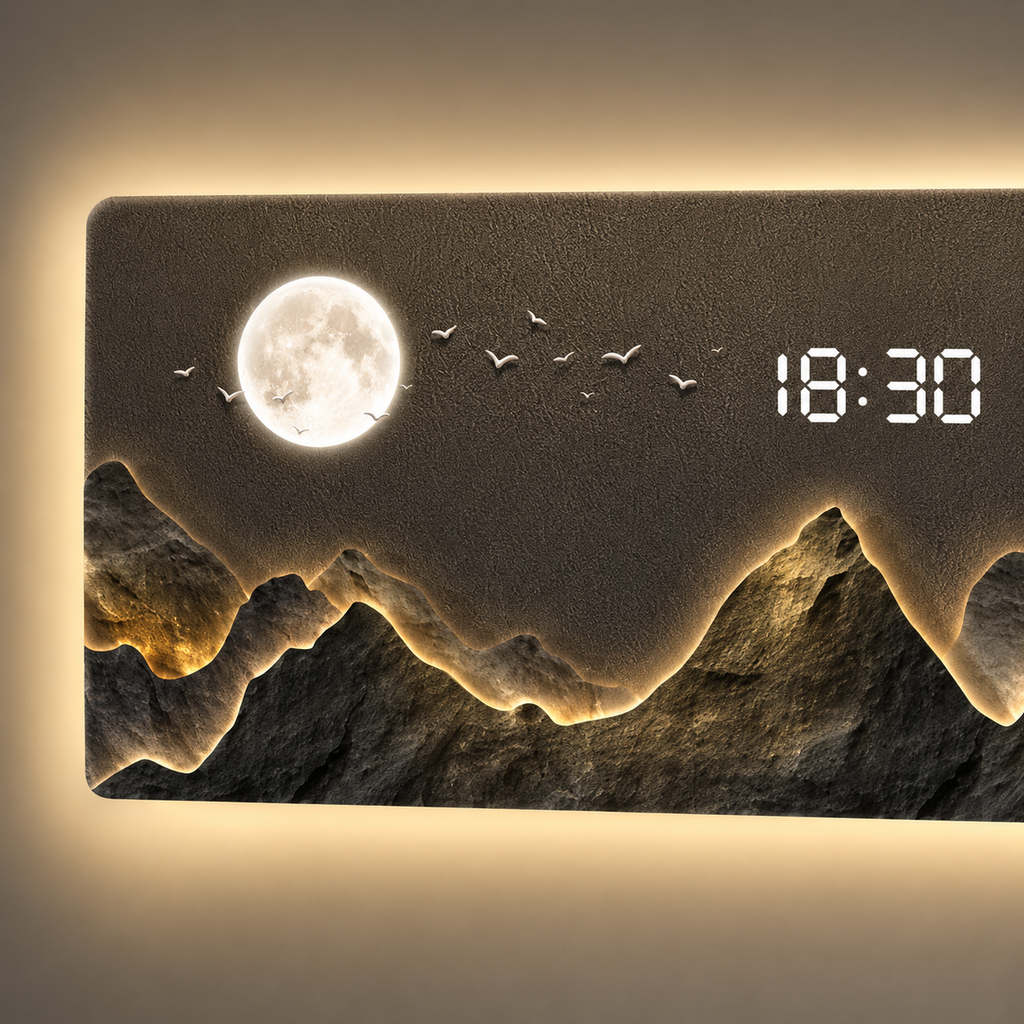 Horloge murale design digitale