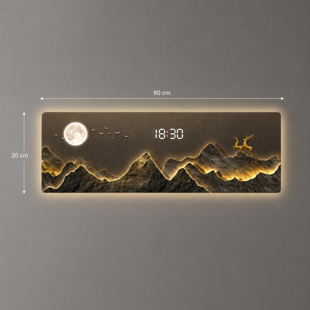 Horloge murale design digitale