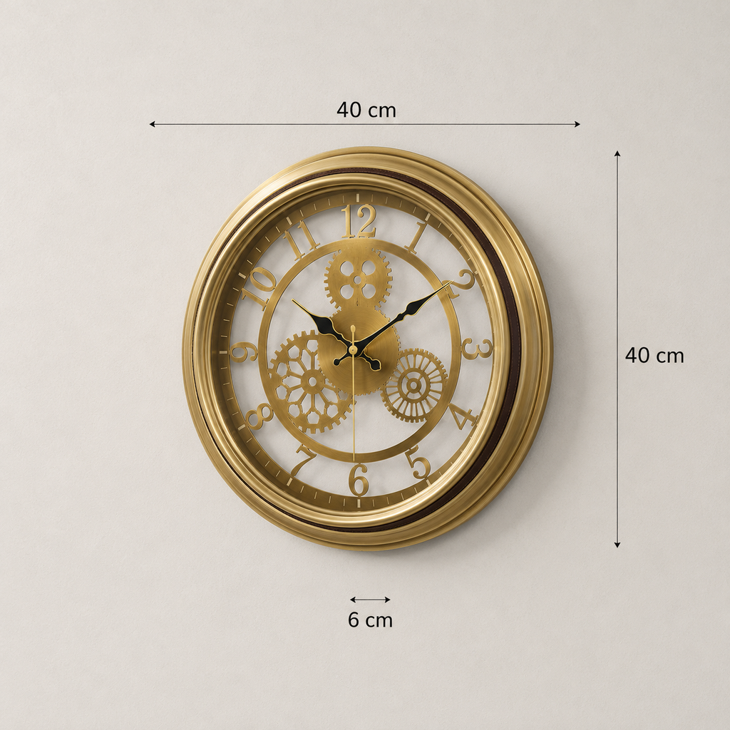 Horloge murale design engrenage