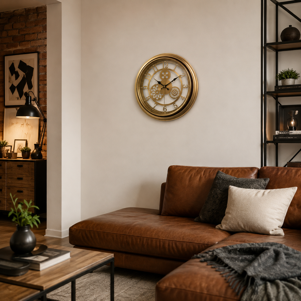 Horloge murale design engrenage