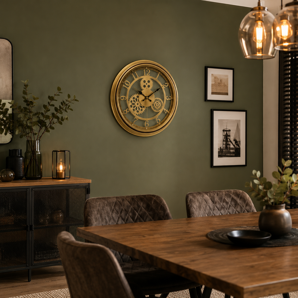 Horloge murale design engrenage