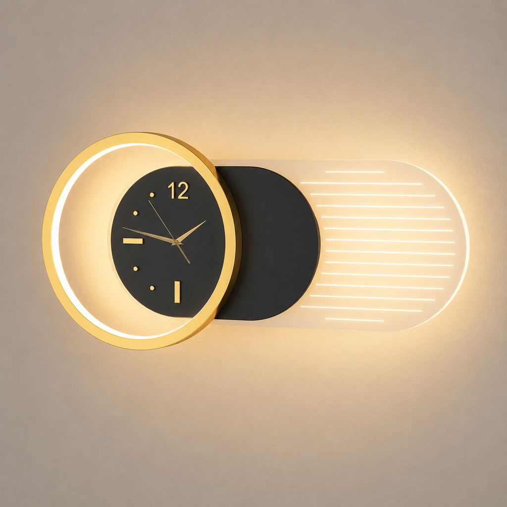 Horloge murale design led