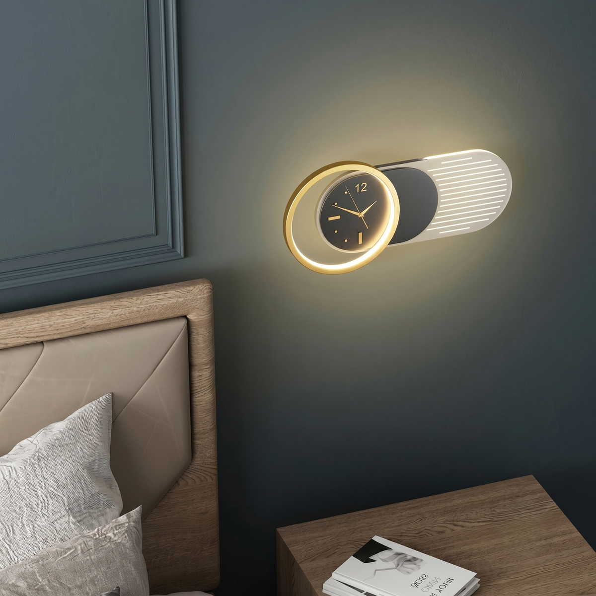 Horloge murale design led