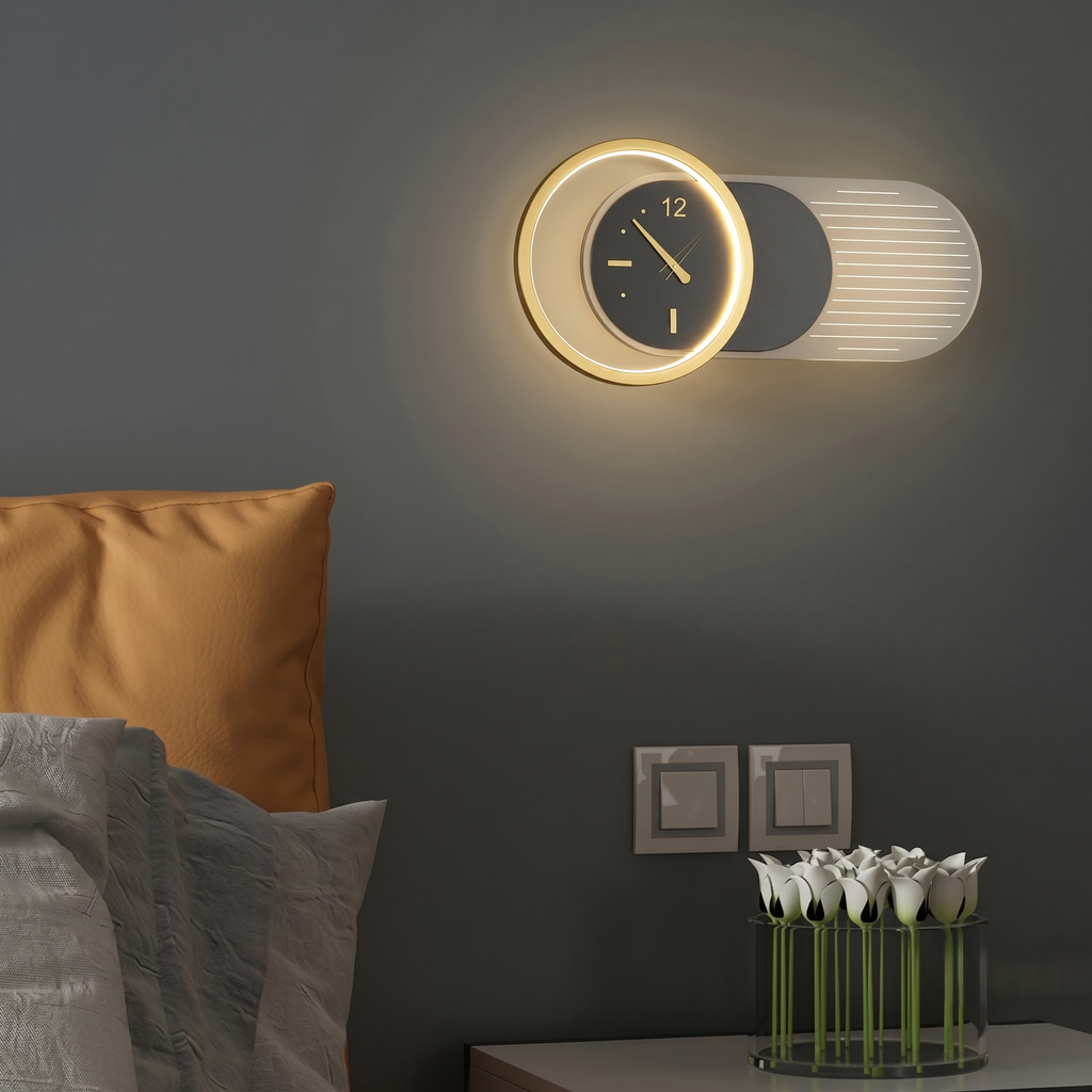 Horloge murale design led