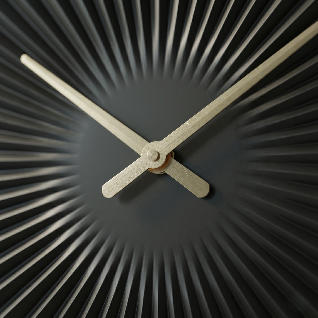 Horloge murale design noire