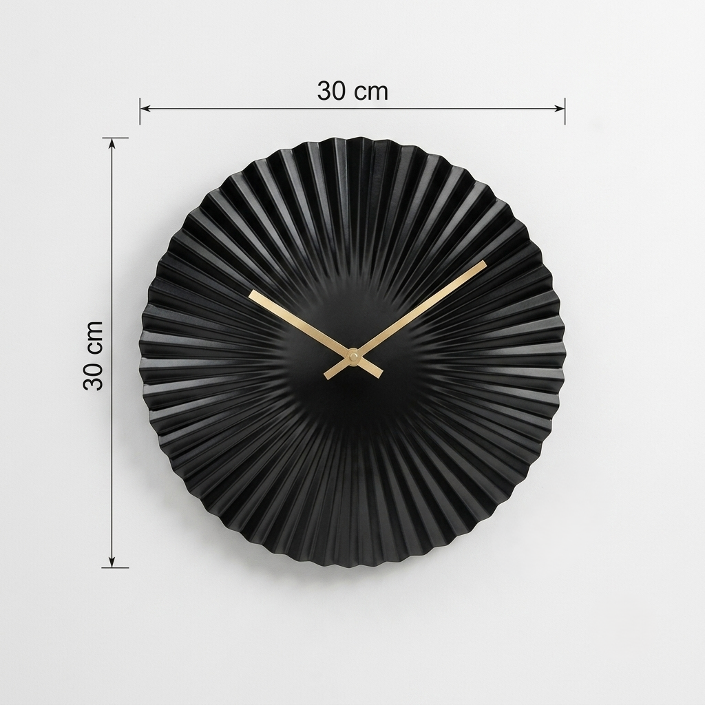 Horloge murale design noire