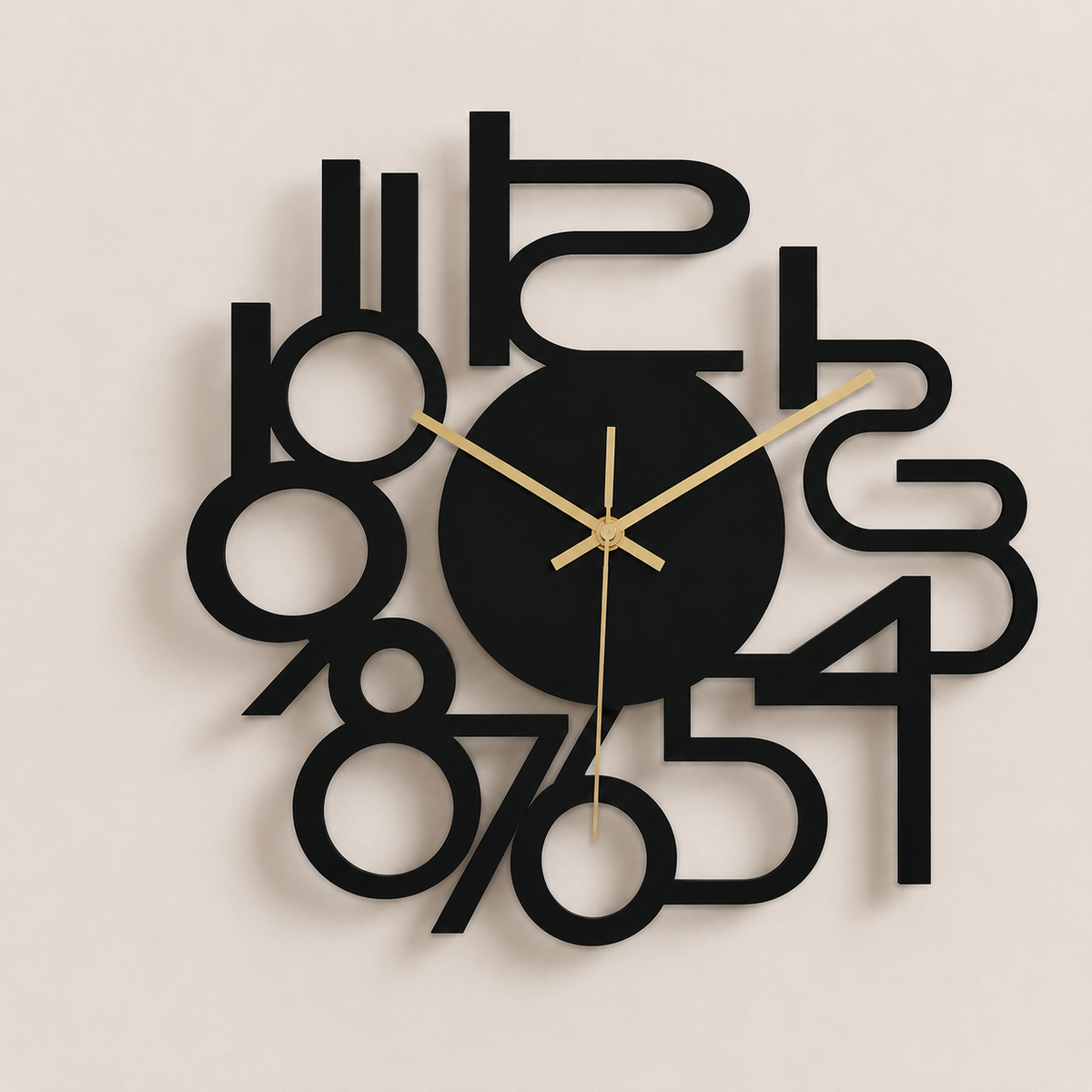 Horloge murale design nombres