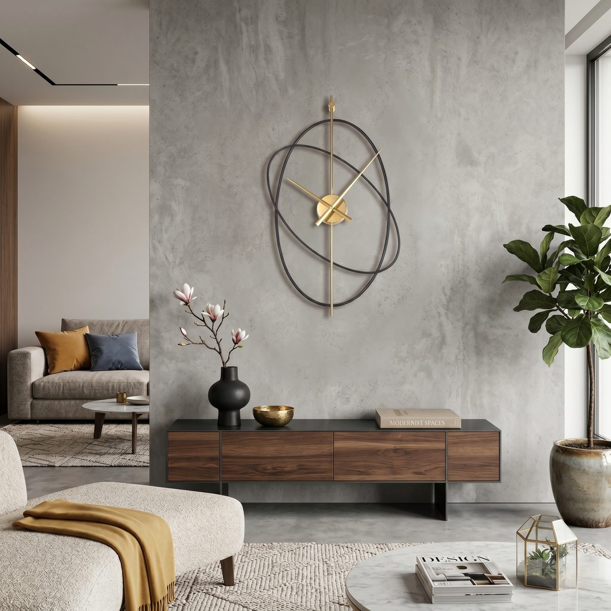 Grande horloge murale silencieuse