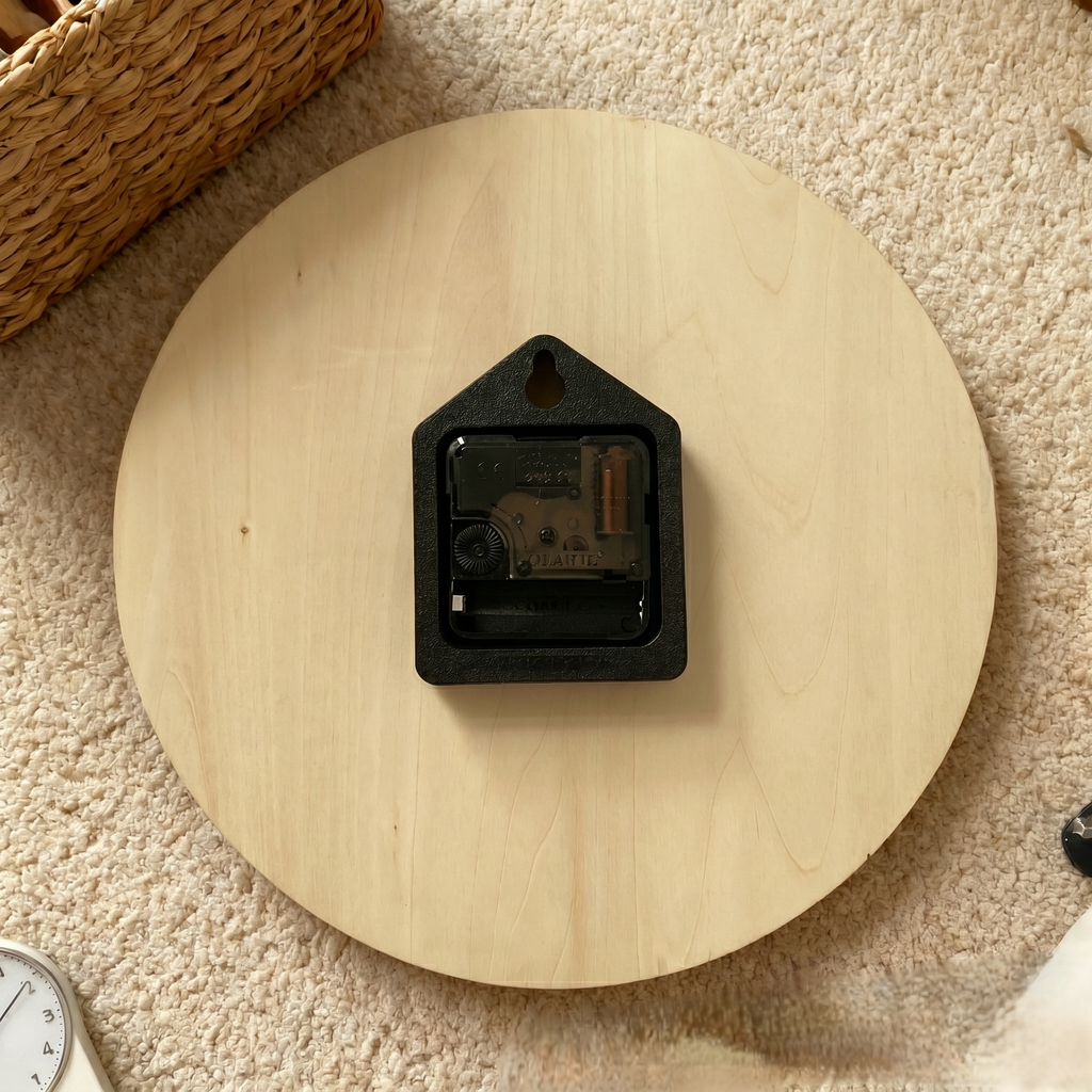 Horloge murale industrielle bois