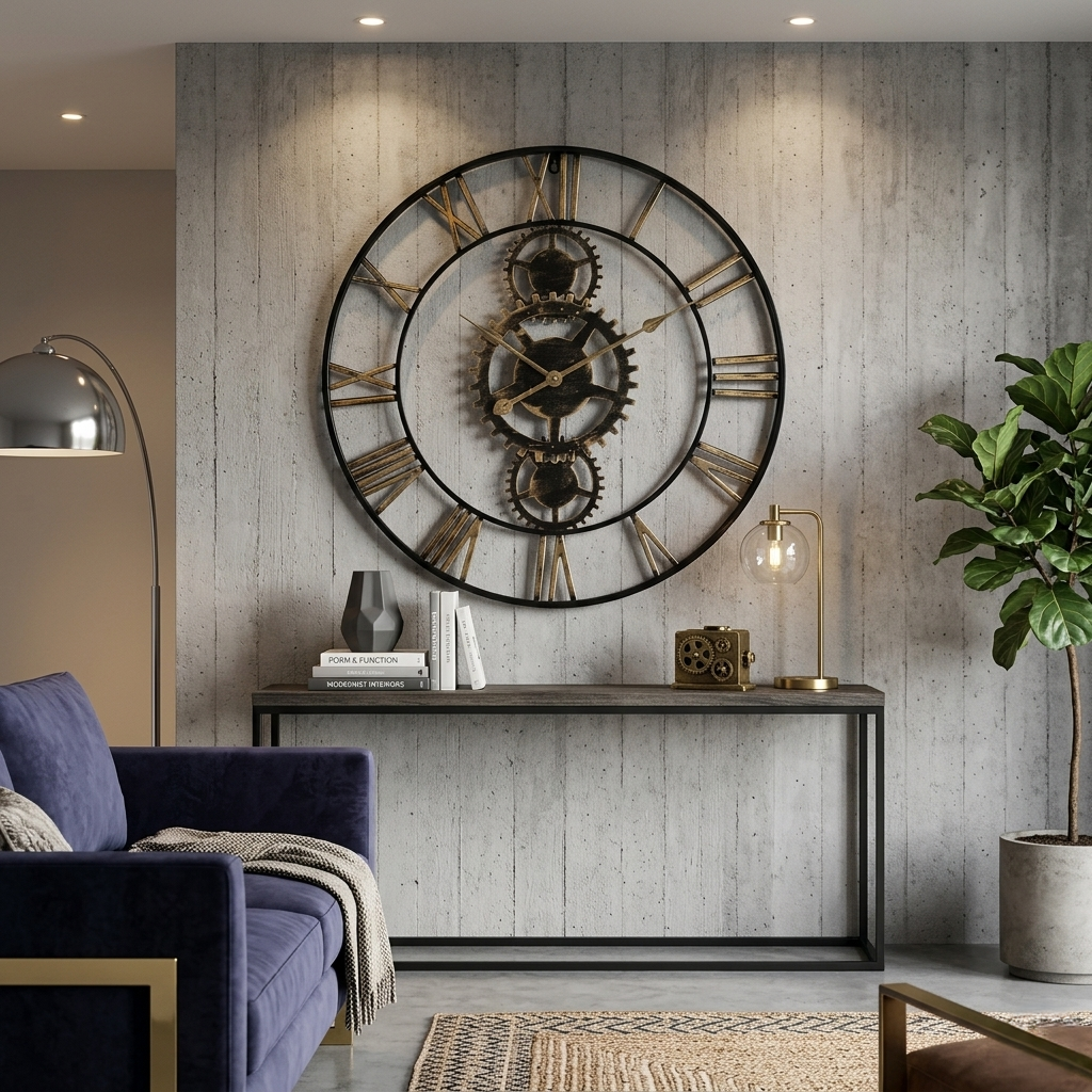 Horloge murale industrielle XXL