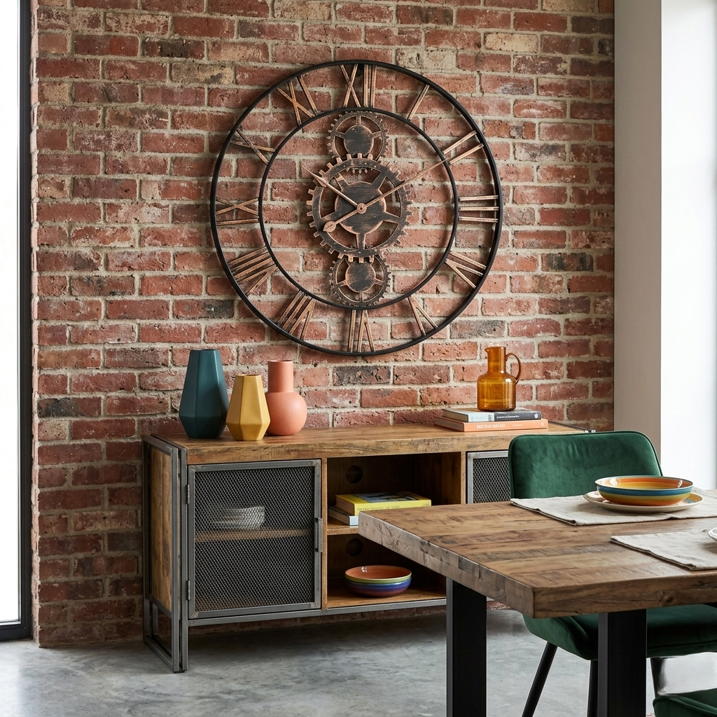 Horloge murale industrielle XXL