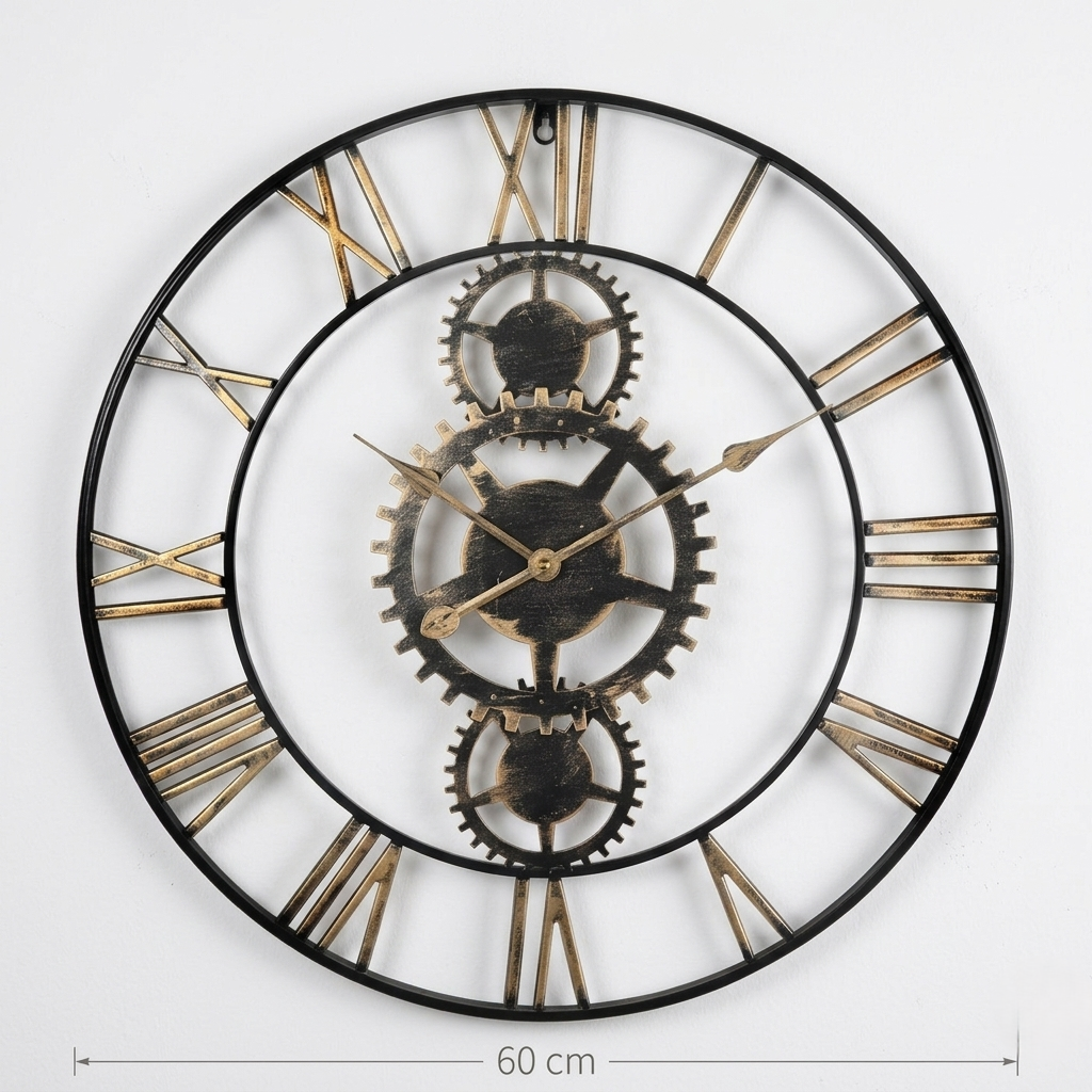 Horloge murale industrielle XXL