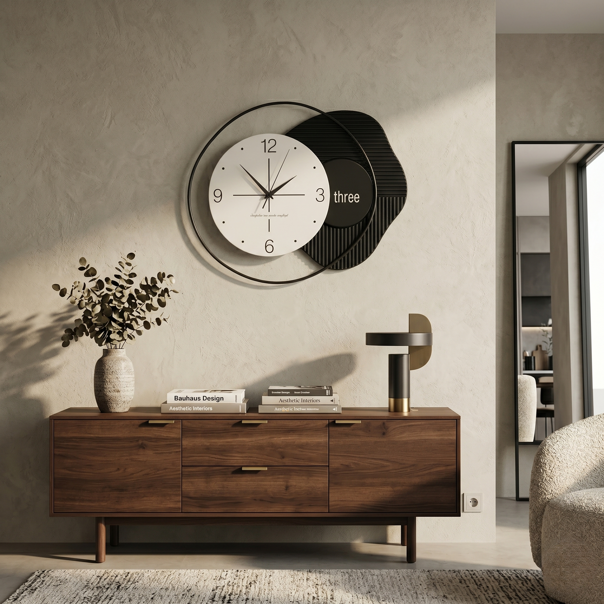 Horloge murale minimaliste moderne