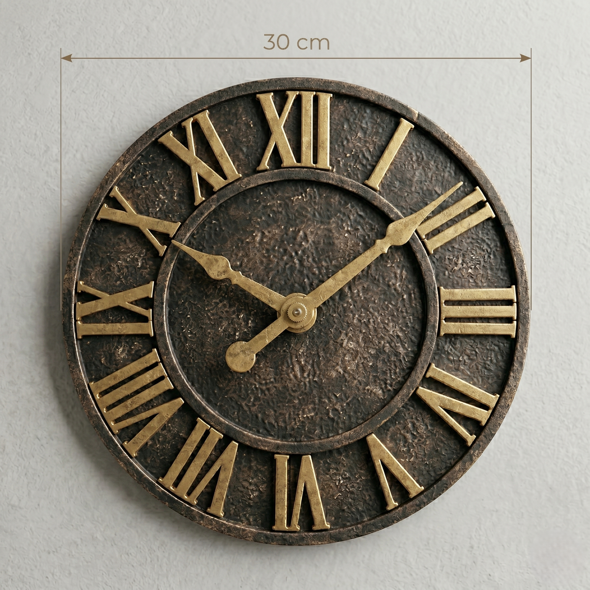 Horloge murale noir et doré