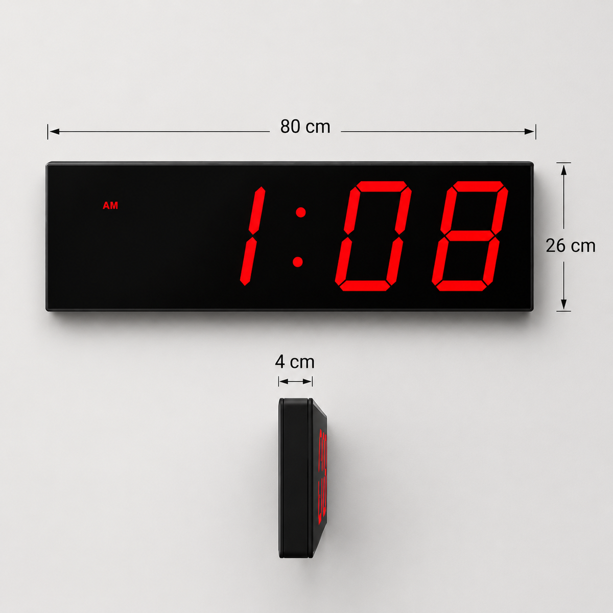Horloge murale numérique géante
