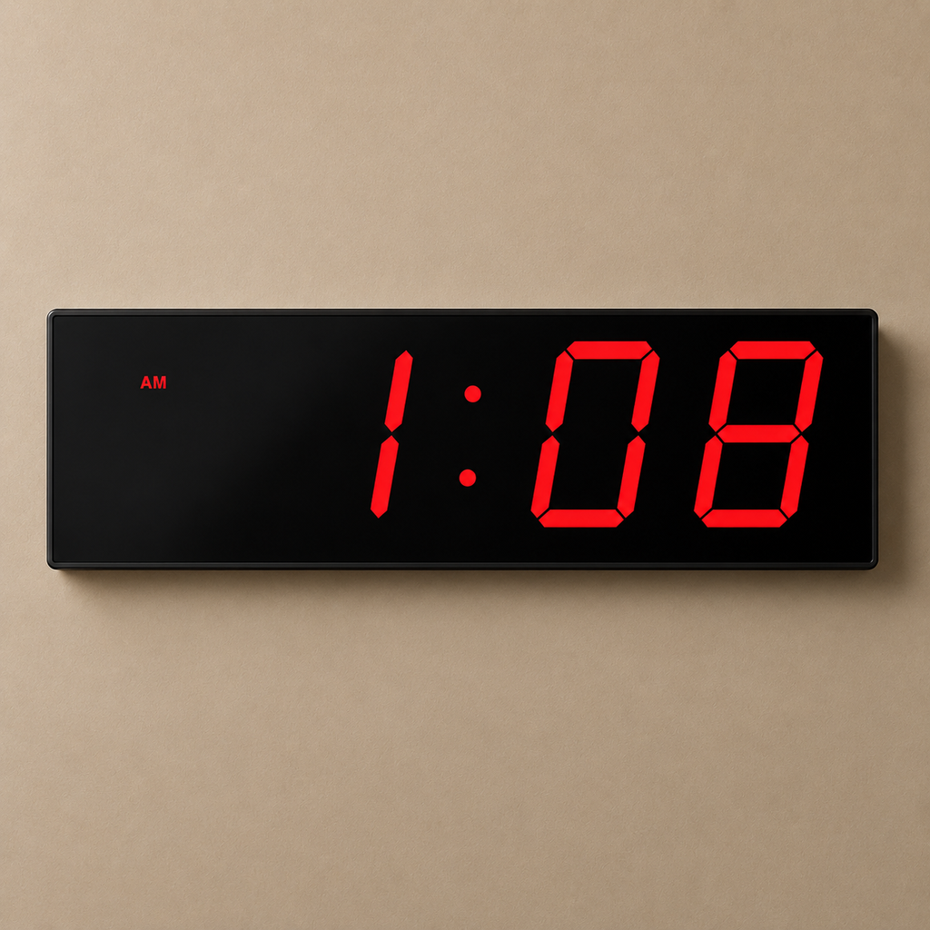 Horloge murale numérique géante
