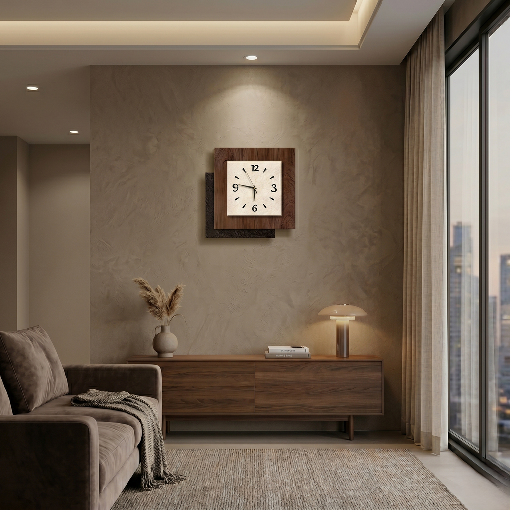 Horloge murale originale en bois