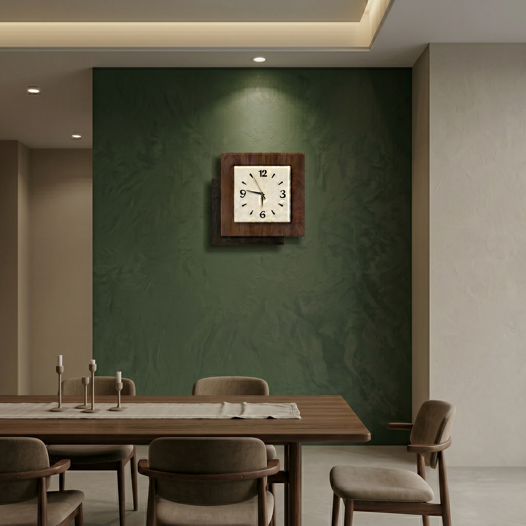 Horloge murale originale en bois