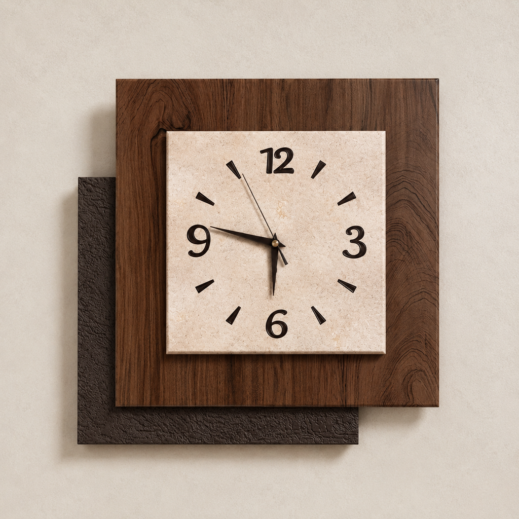 Horloge murale originale en bois