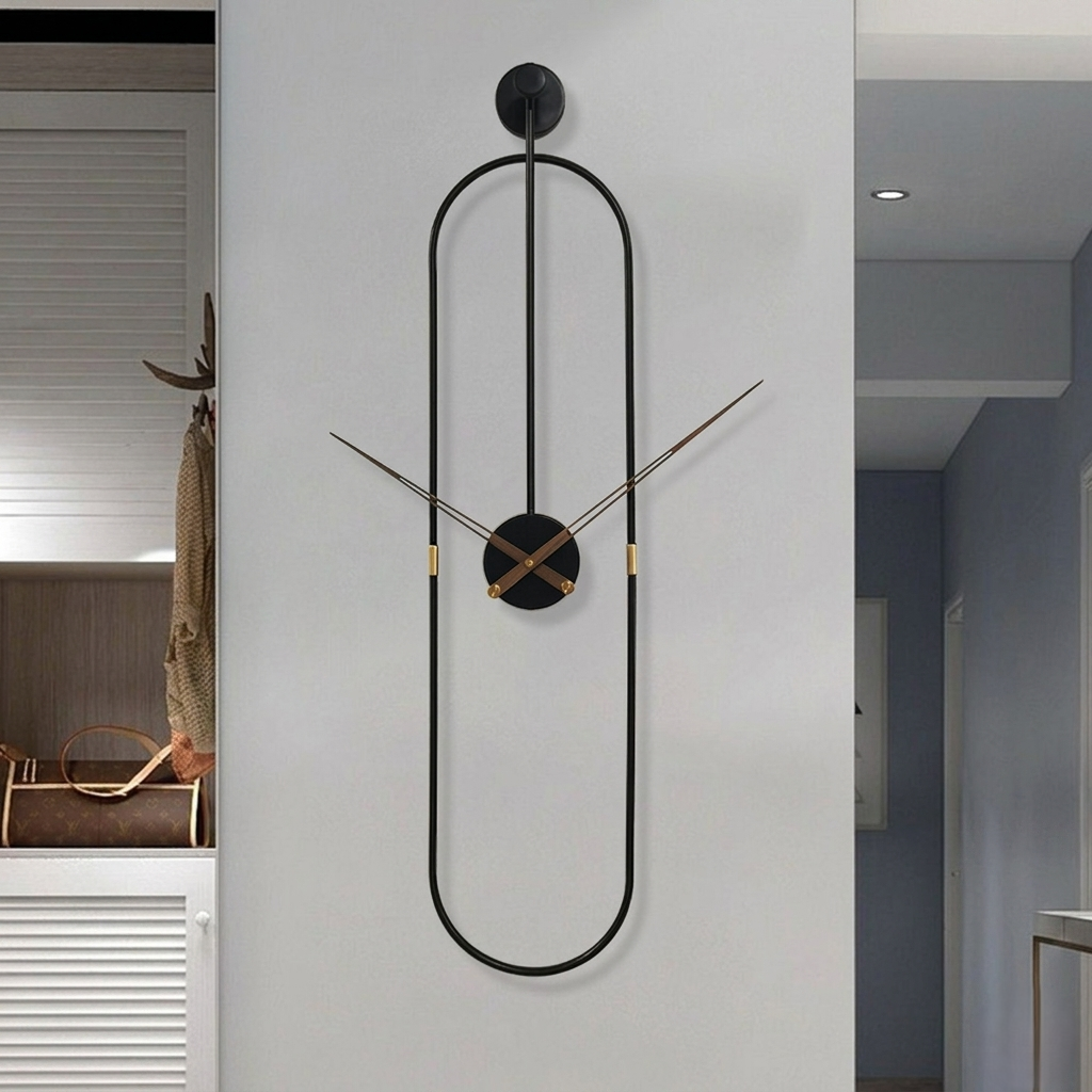 Horloge murale originale noire moderne