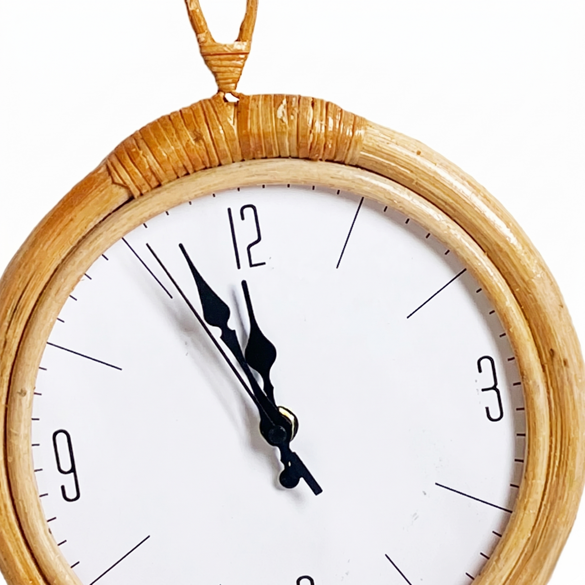 Horloge murale rotin