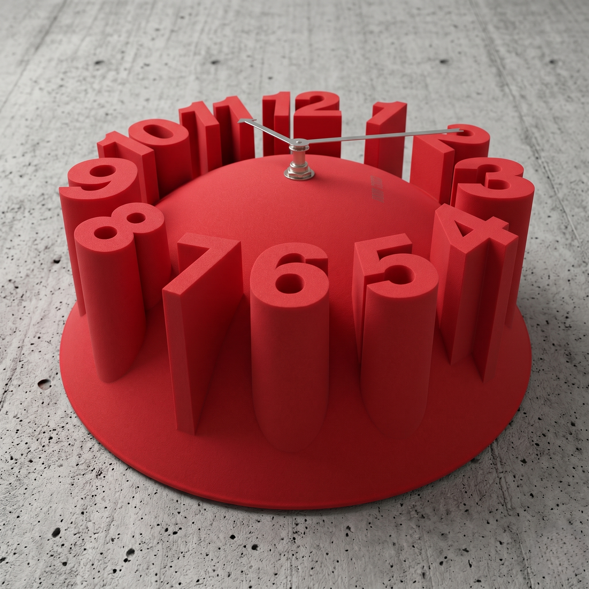 Horloge murale rouge originale