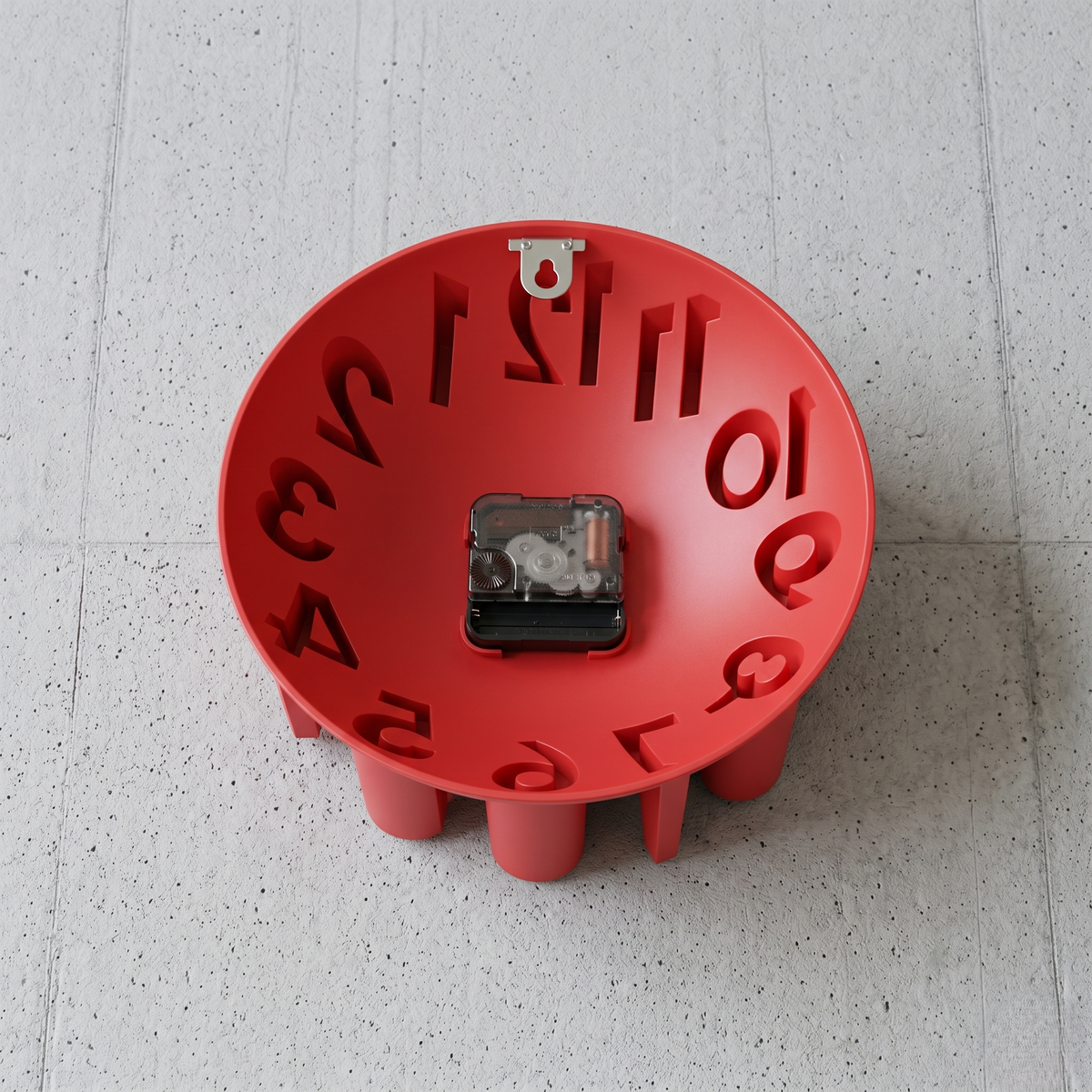 Horloge murale rouge originale