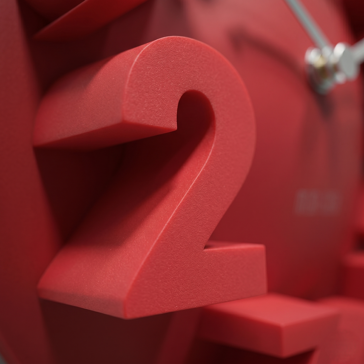 Horloge murale rouge originale