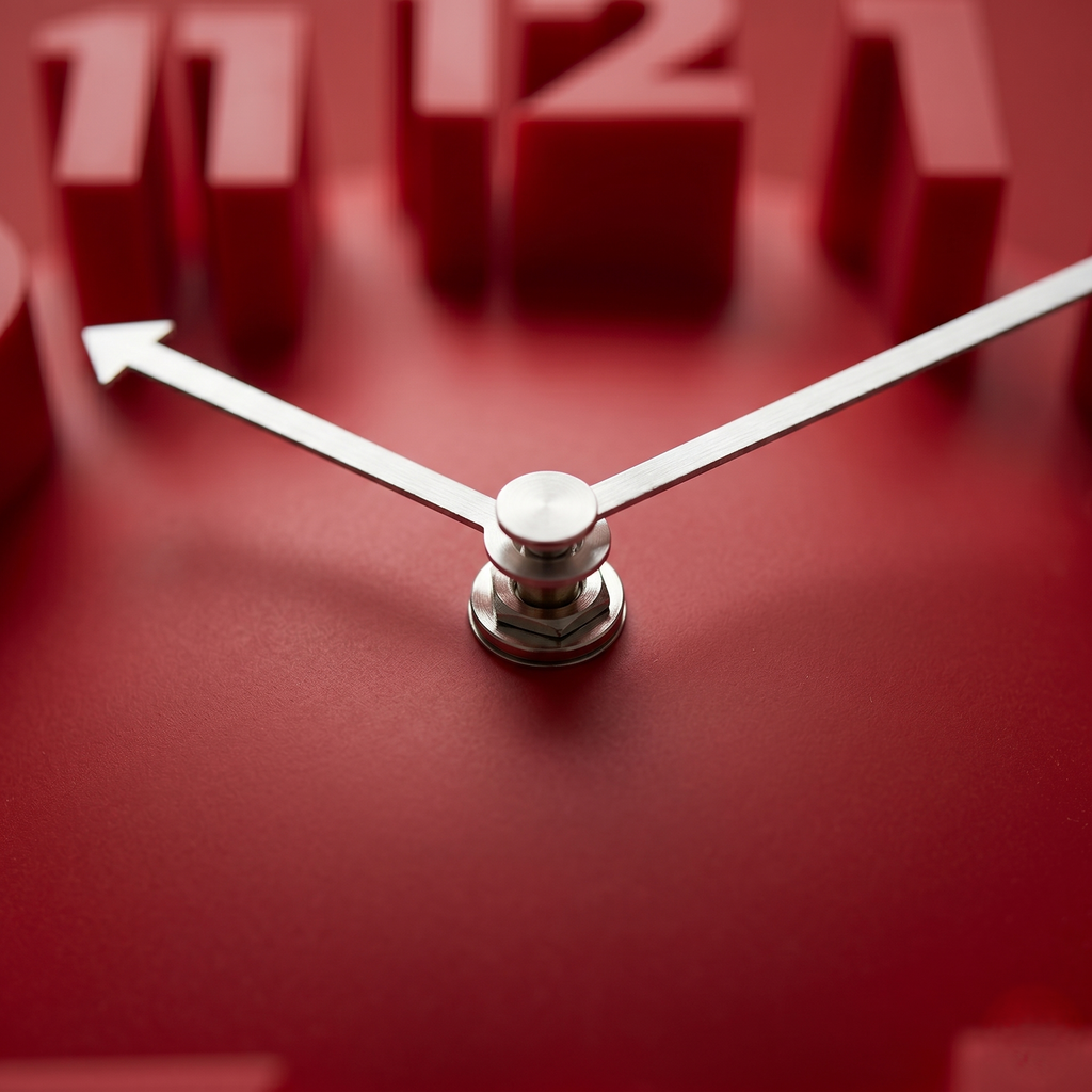 Horloge murale rouge originale
