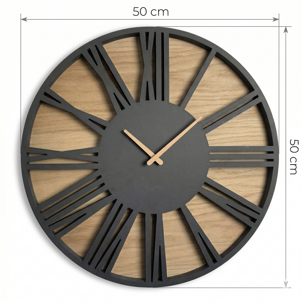 Horloge noir chiffre romain