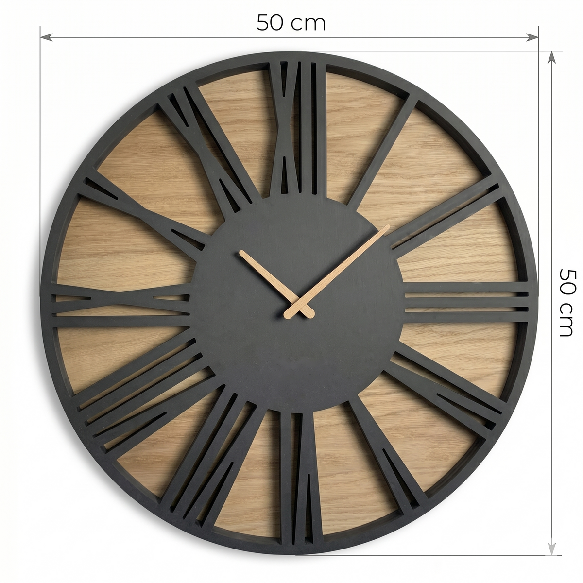 Horloge noir chiffre romain