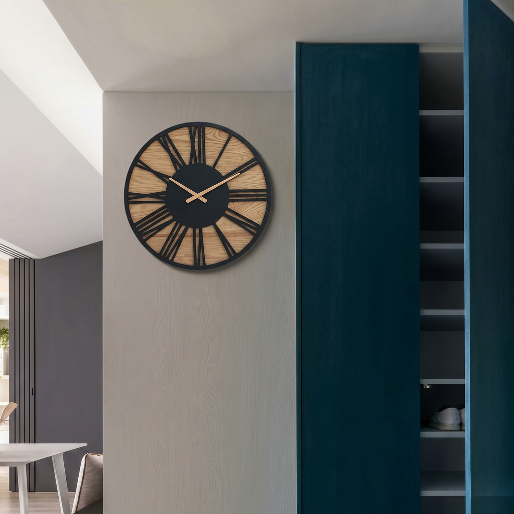 Horloge noir chiffre romain