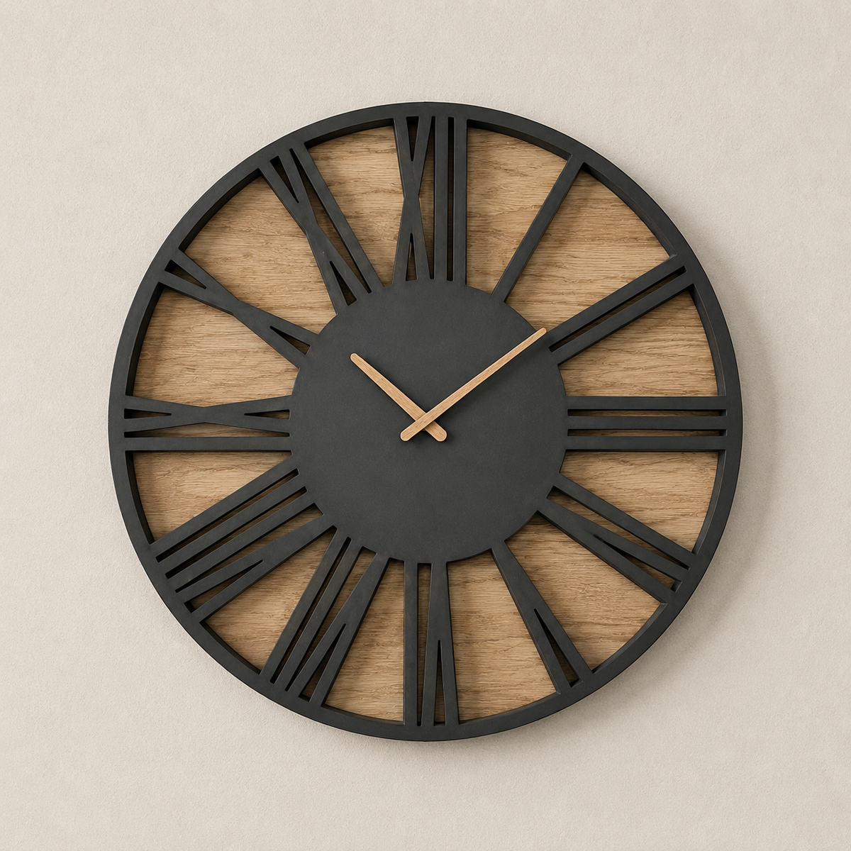 Horloge noir chiffre romain