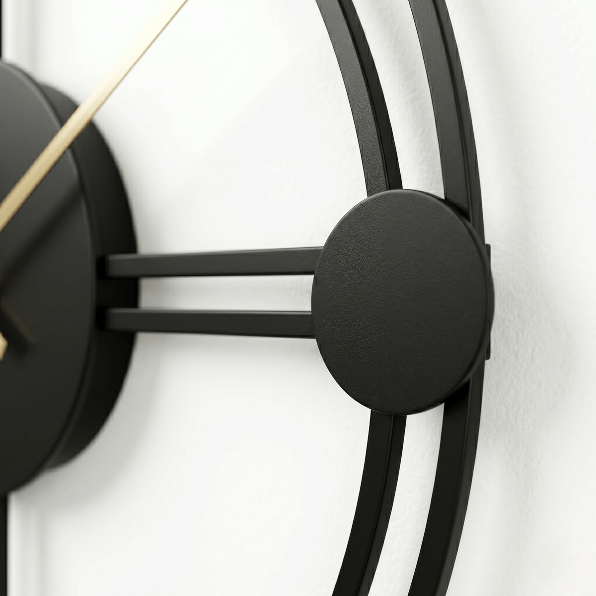 Horloge noire minimaliste métal