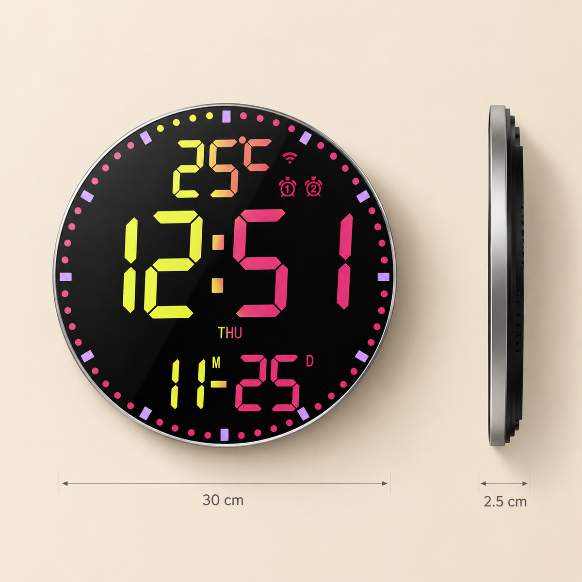 Horloge numérique connectée