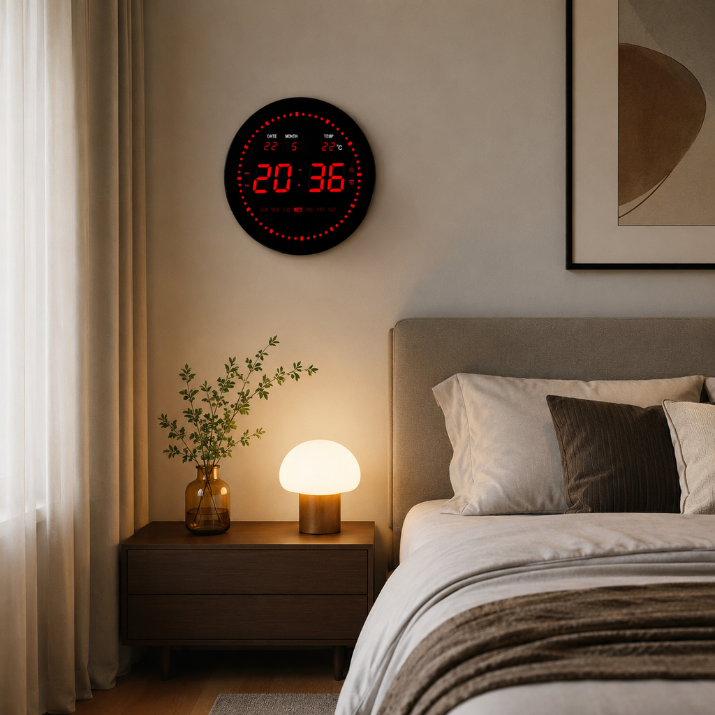 Horloge numérique rouge