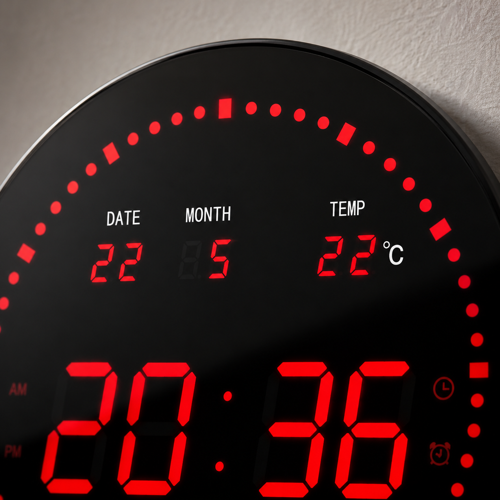 Horloge numérique rouge