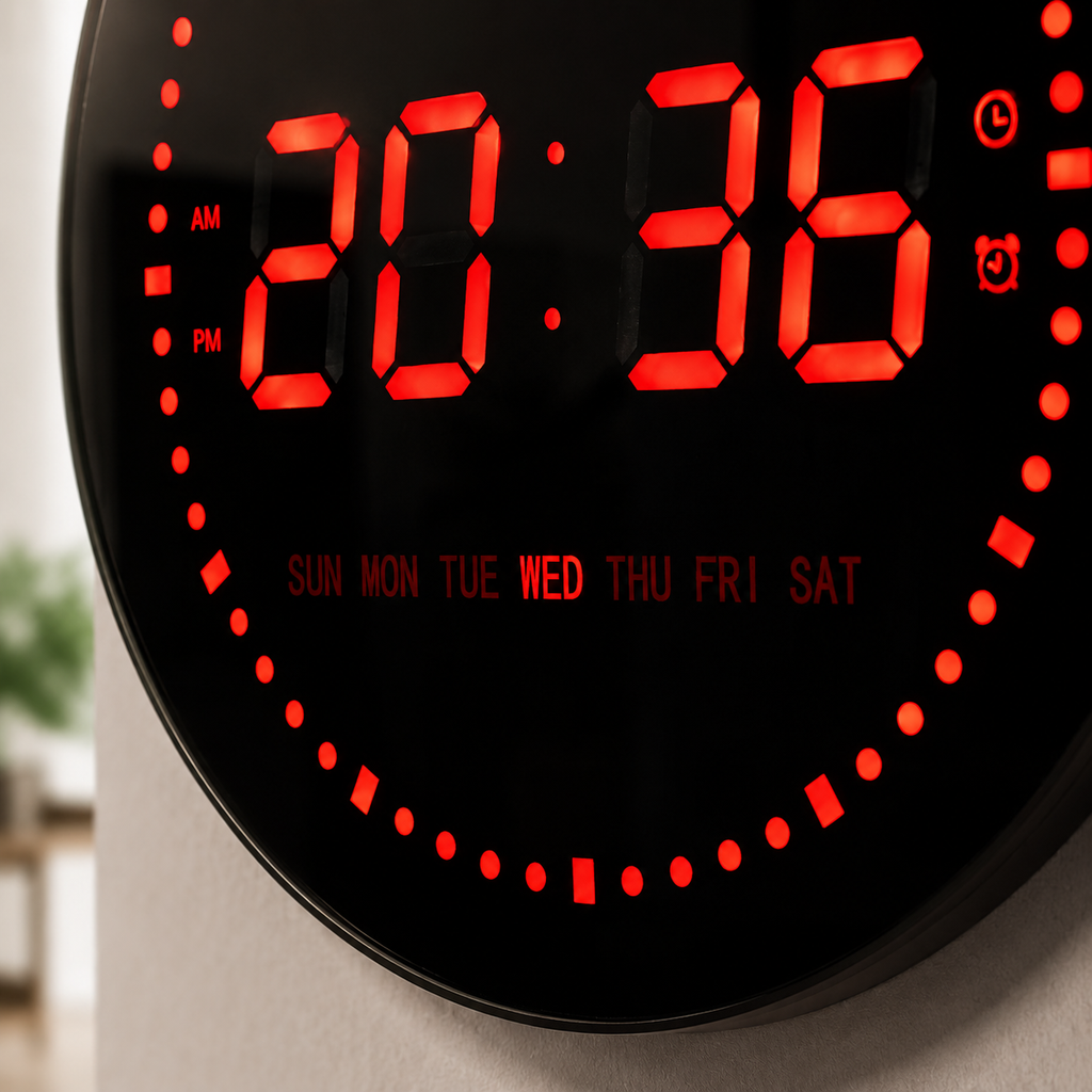 Horloge numérique rouge