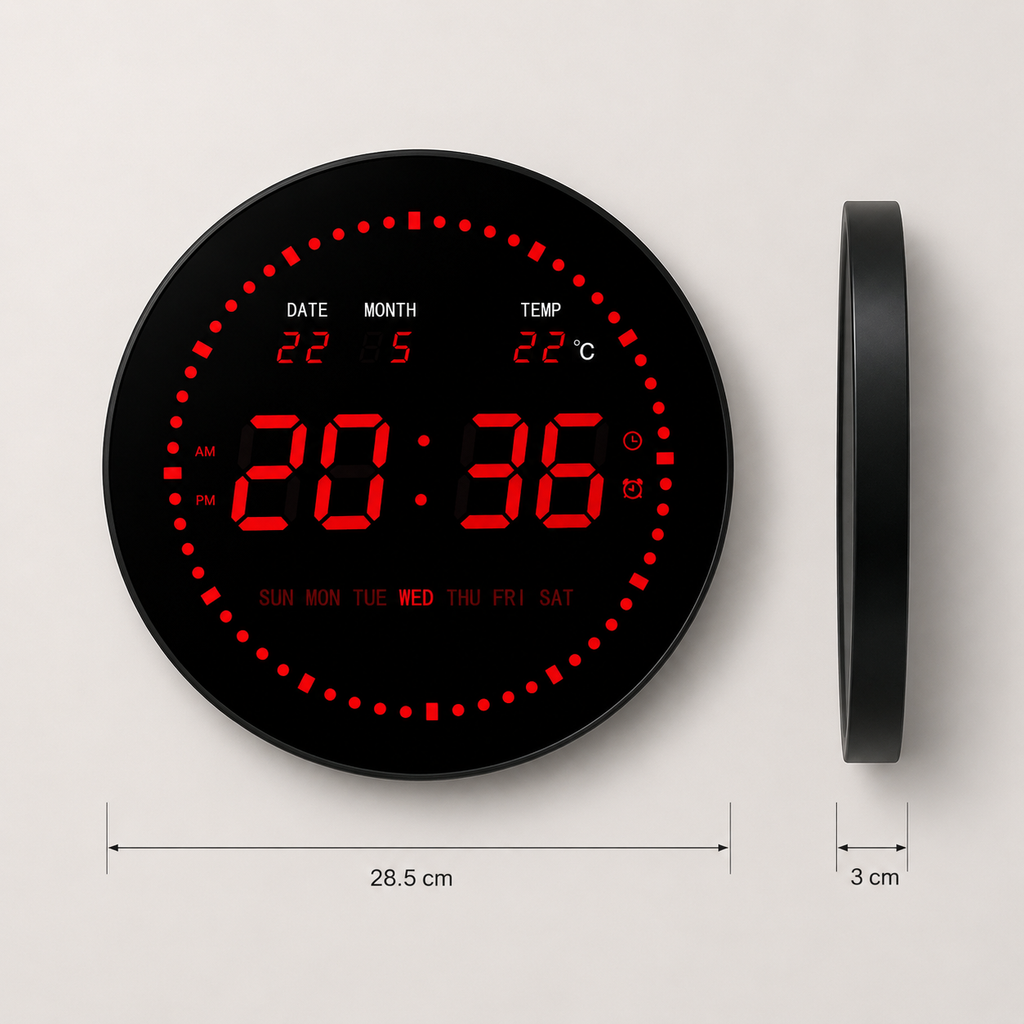Horloge numérique rouge