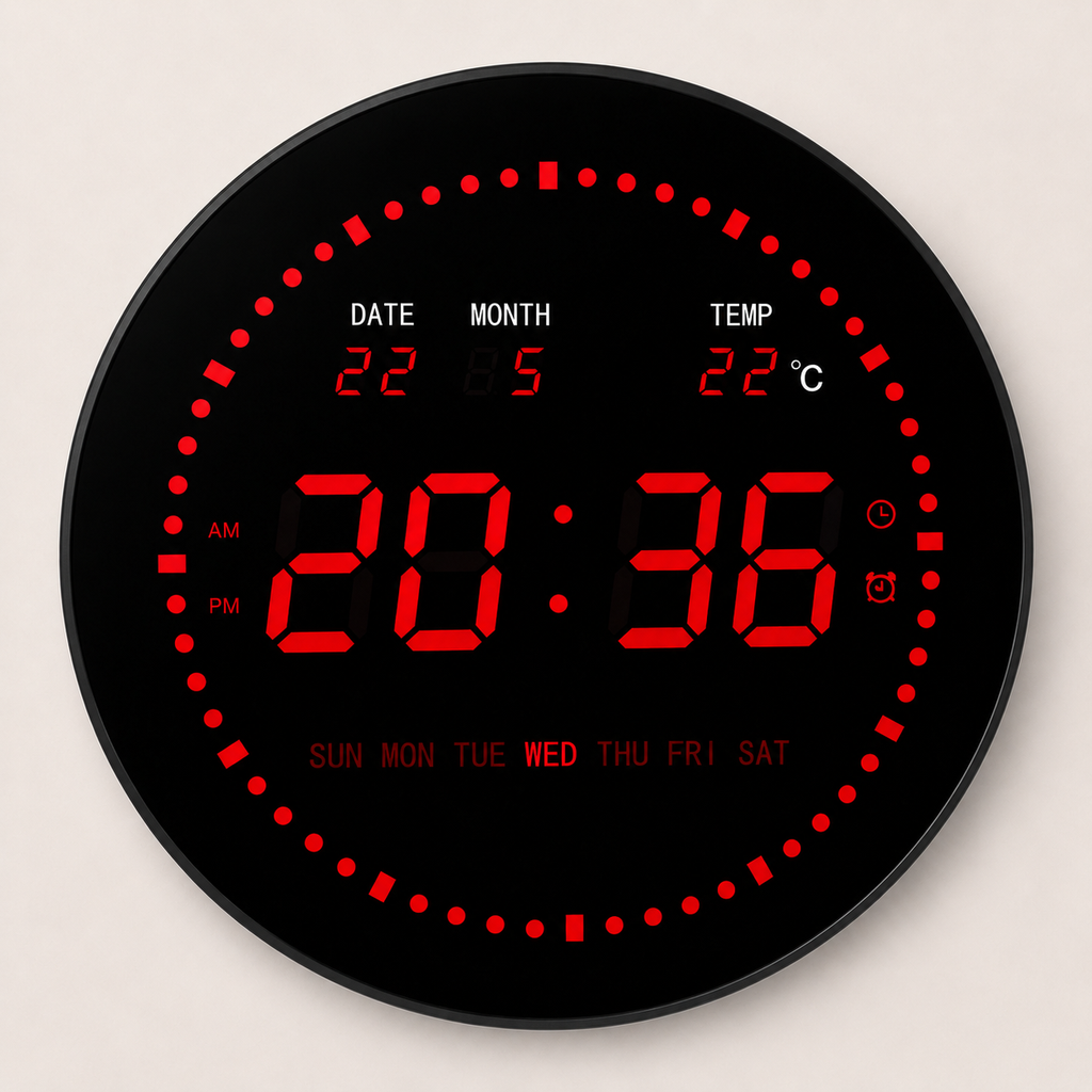 Horloge numérique rouge