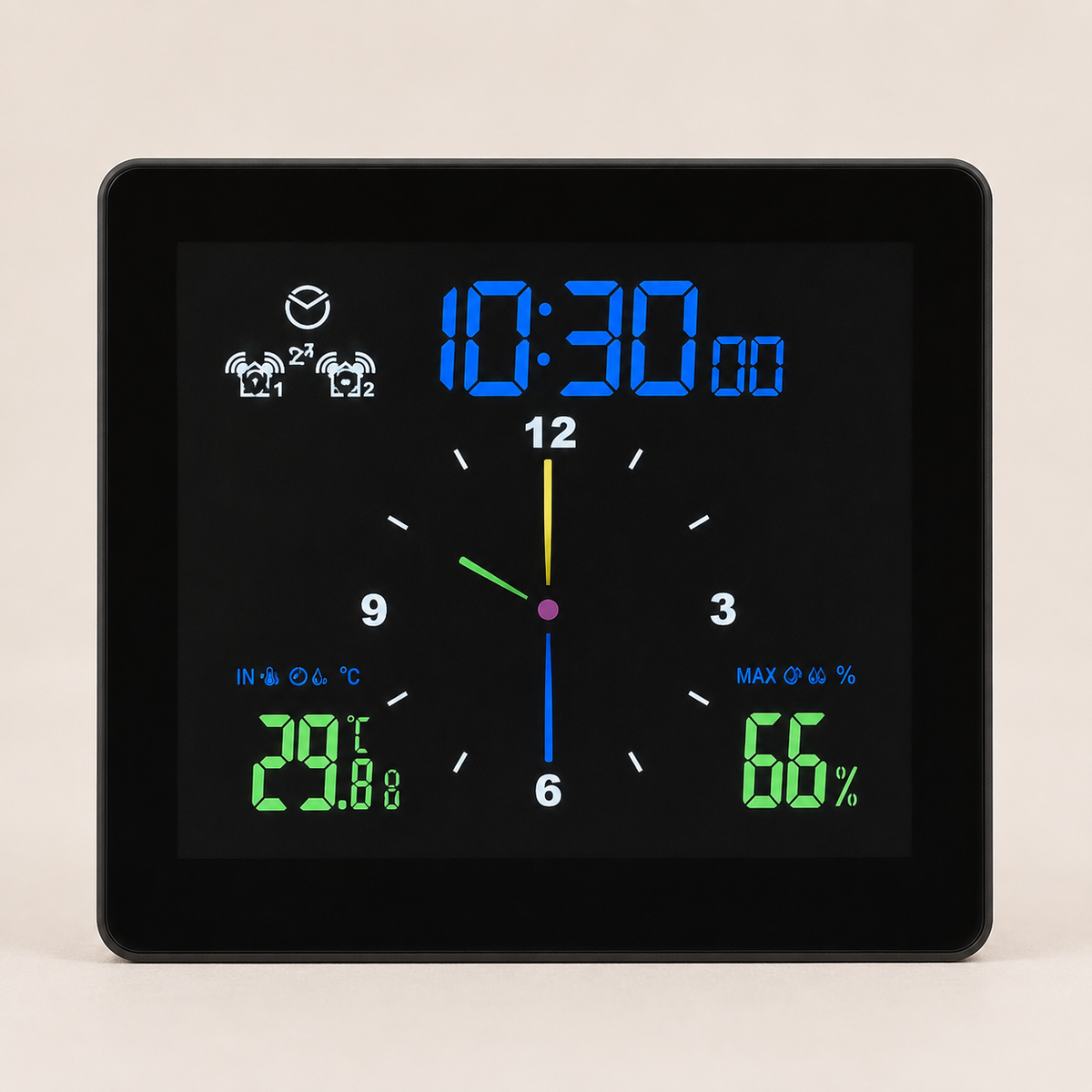 Horloge numérique salle de bain