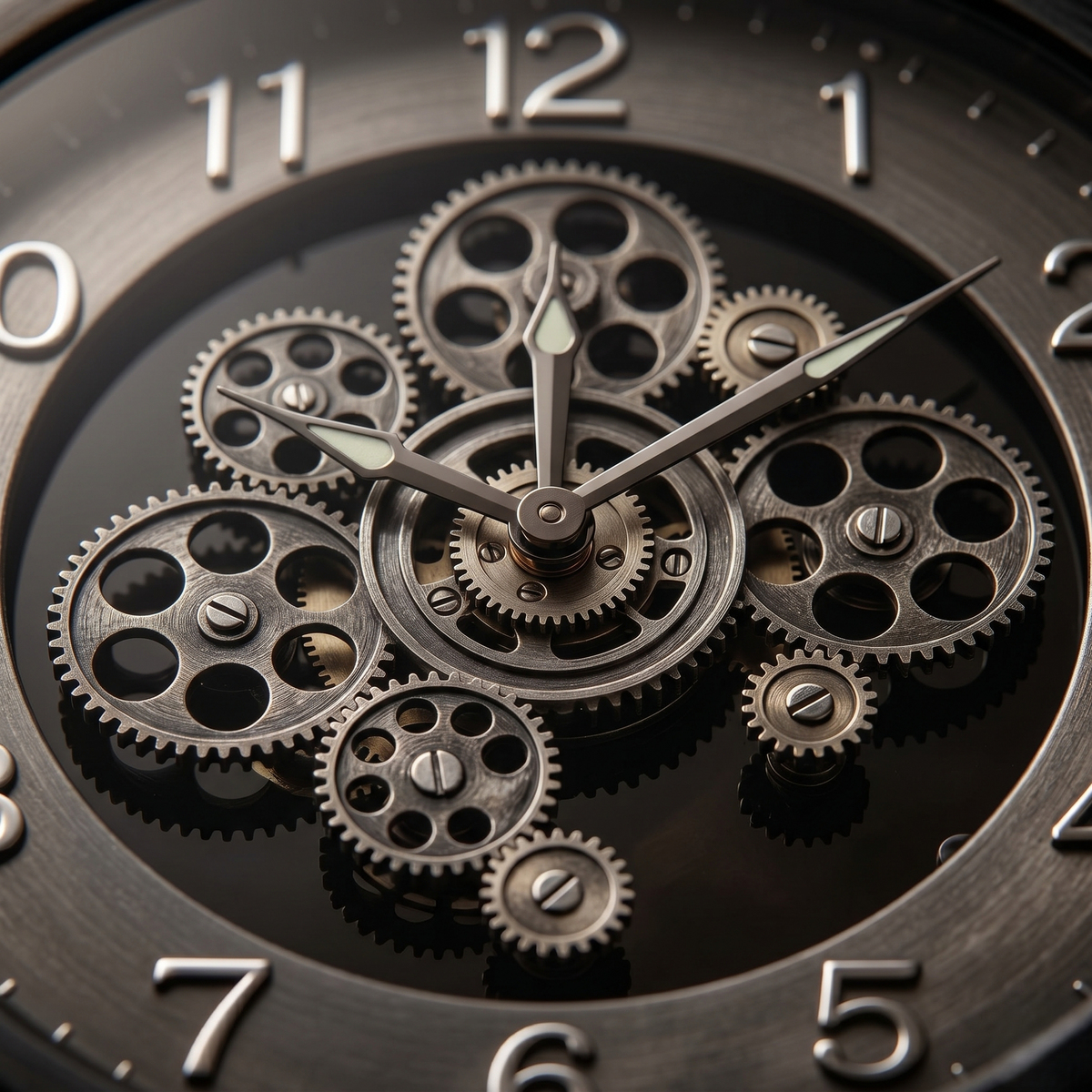 Horloge ronde steampunk