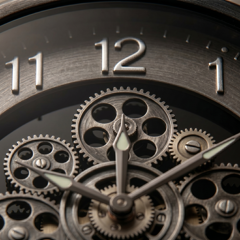 Horloge ronde steampunk