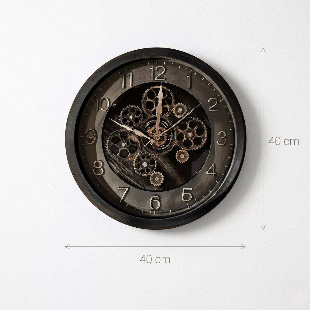 Horloge ronde steampunk