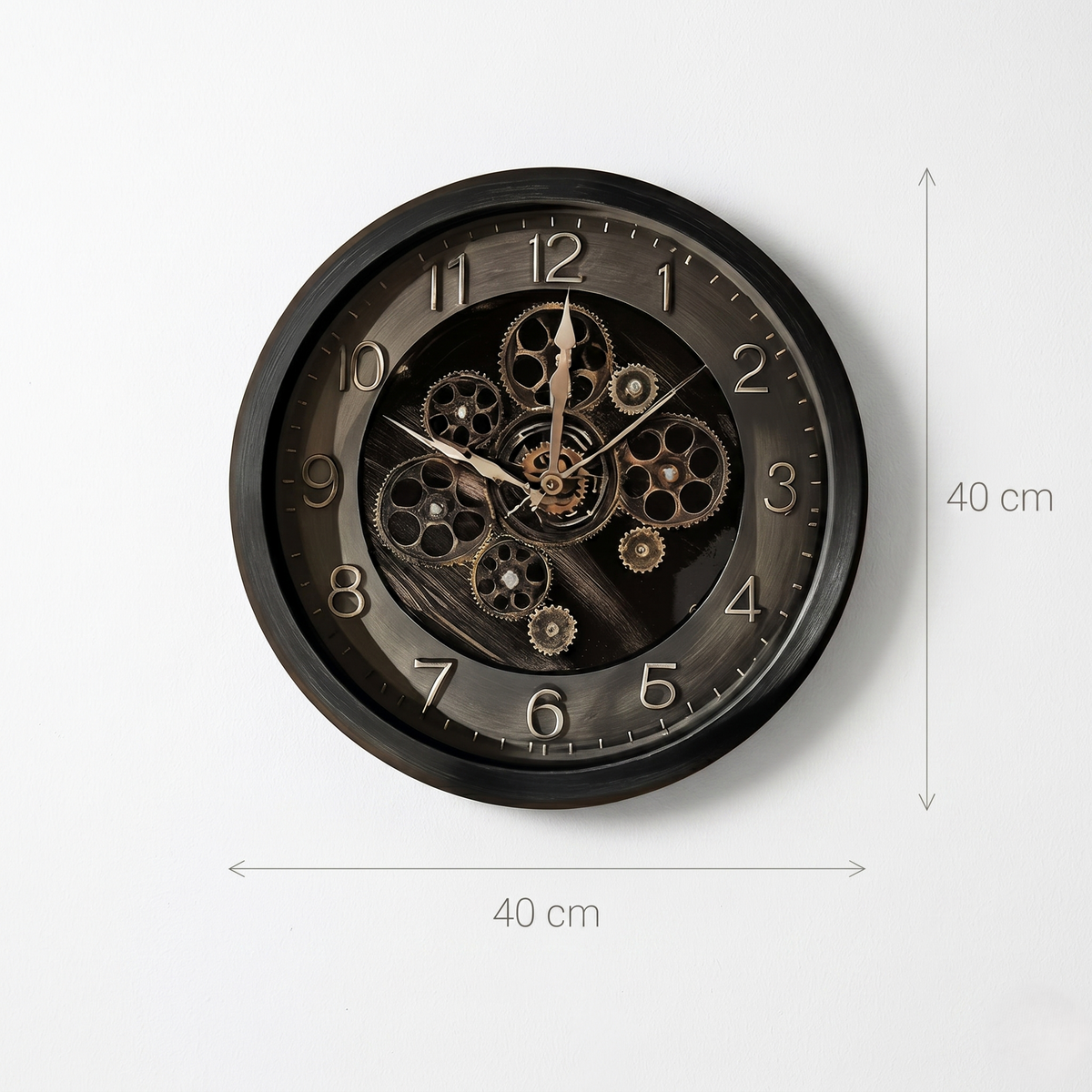 Horloge ronde steampunk