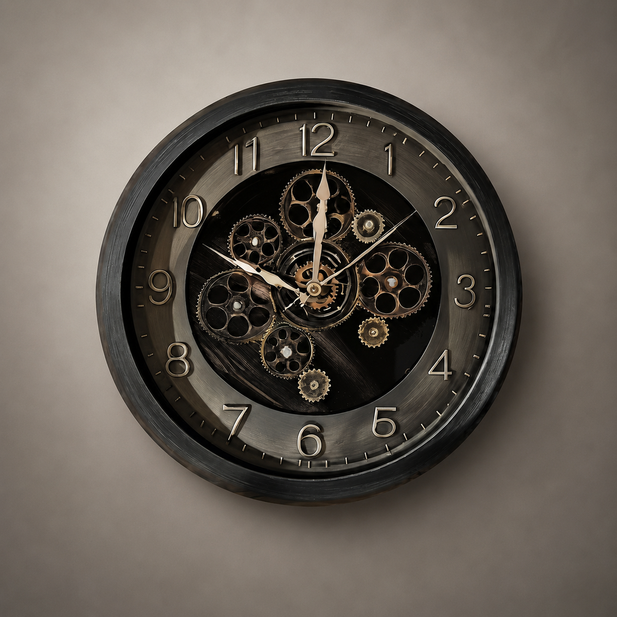 Horloge ronde steampunk