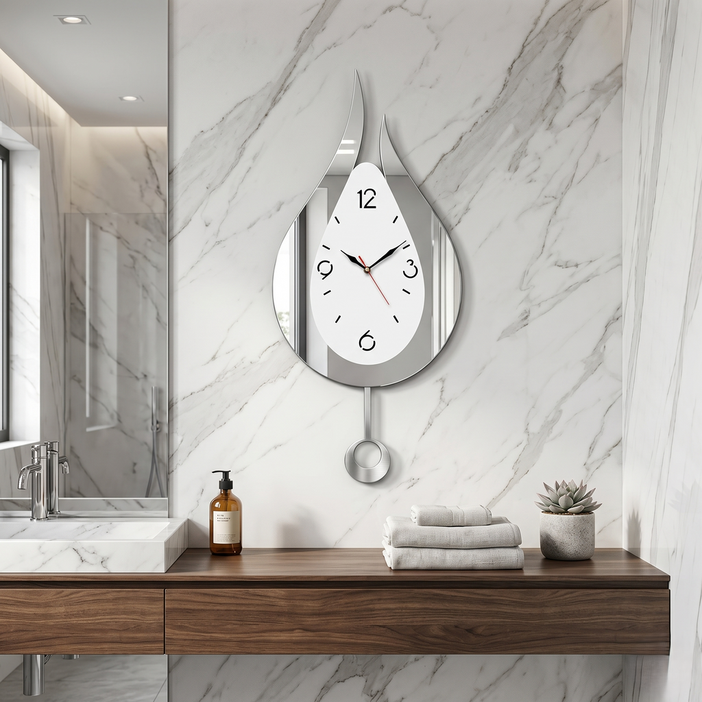 Horloge salle de bain originale