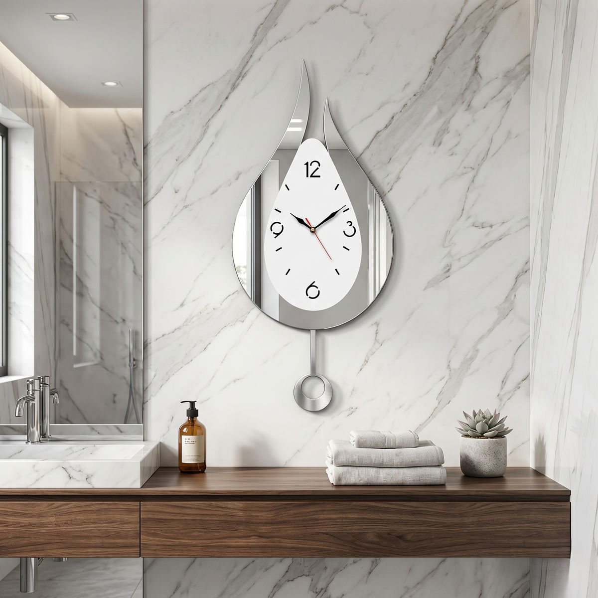 Horloge salle de bain originale